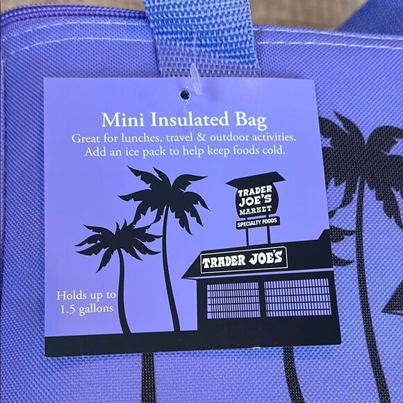 Trader Joe's Purple Lavender mini Insulated Lunch Bag - Picture 4 of 5